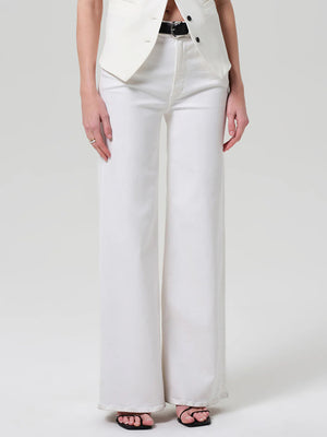 Lyra Long Wide Leg in soft white