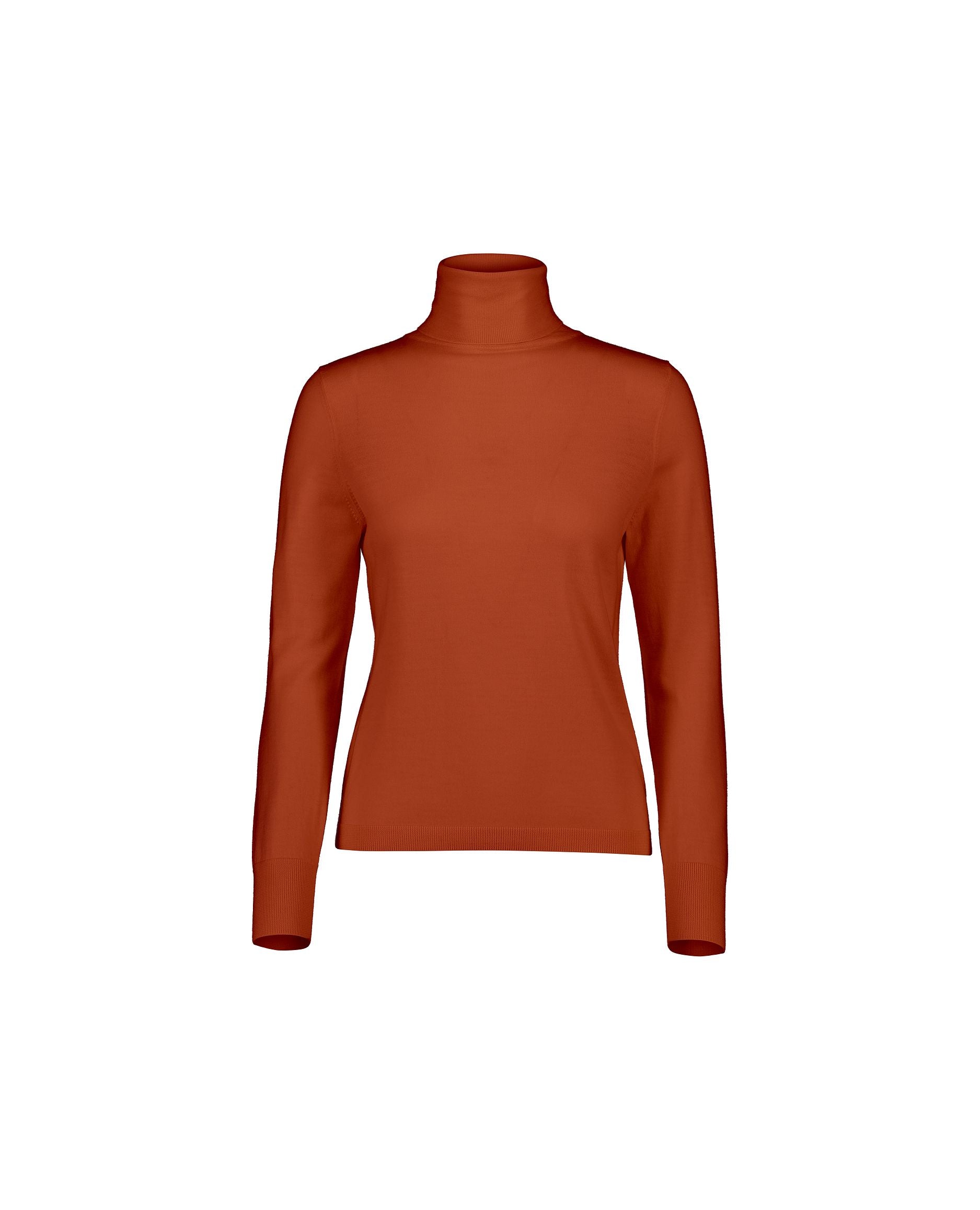 turtleneck sweater rust