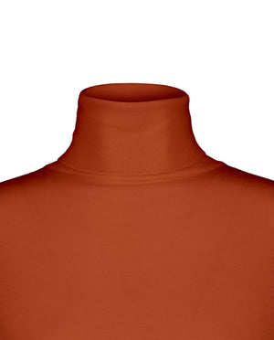 turtleneck sweater rust