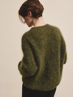 Mohair crewneck sweater