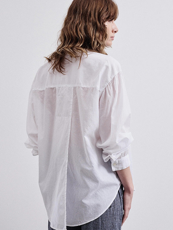 Fluid cotton batiste shirt