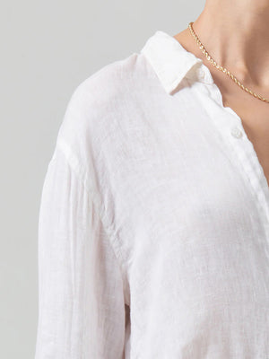 Kayla Shrunken Linen Shirt