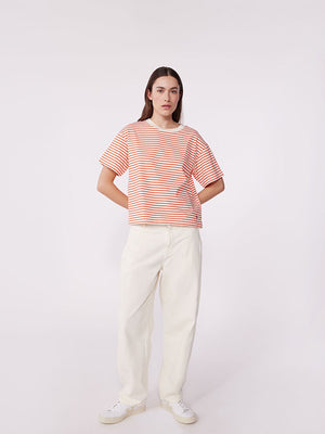 Le Boxy striped cotton T-shirt