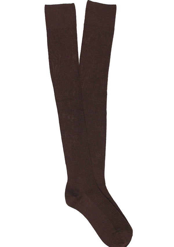 Fine Merino Wool Rib Knee High Socks