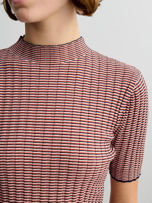 High Neck Rib Tee