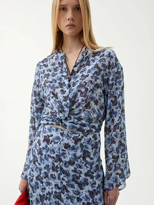 Cecilie violet ditsy blouse