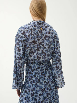 Cecilie violet ditsy blouse