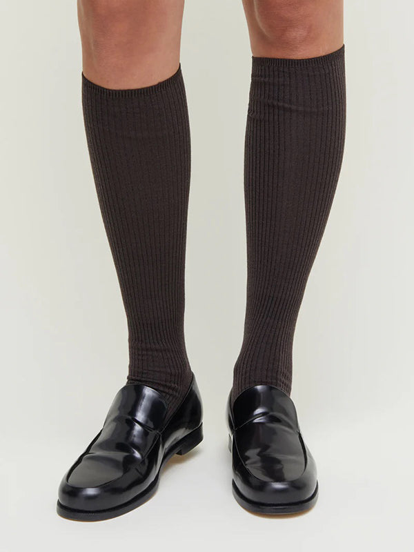 Wool knee socks