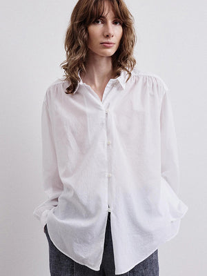 Fluid cotton batiste shirt