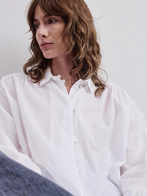 Fluid cotton batiste shirt